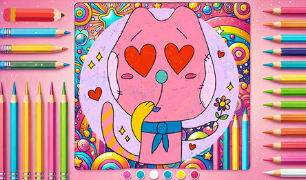 Раскрась Котика Мормотика