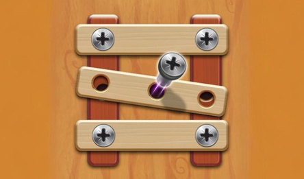 Гайки и болты: головоломка по дереву