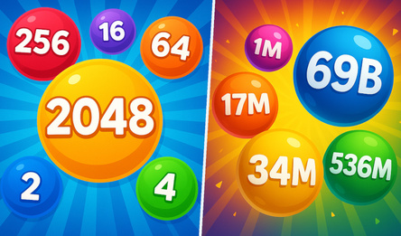 Шарики в колбе 2048