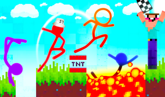 Red Stickman Parkour — play online for free on Yandex Games