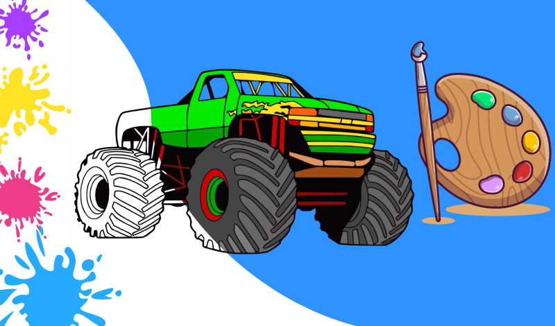 Jogo Monster Trucks Coloring Pages no Jogos 360