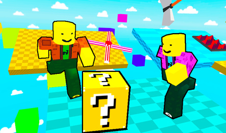 Лаки Блоки обби на двоих