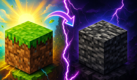 Слияние Майнкрафт блоков: дойди до Бедрока!