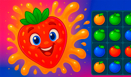 Сочные фрукты: Три в ряд - Фруктовый сад