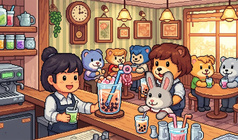 Боб-кафе для зверей. Мастер бабл-чая.