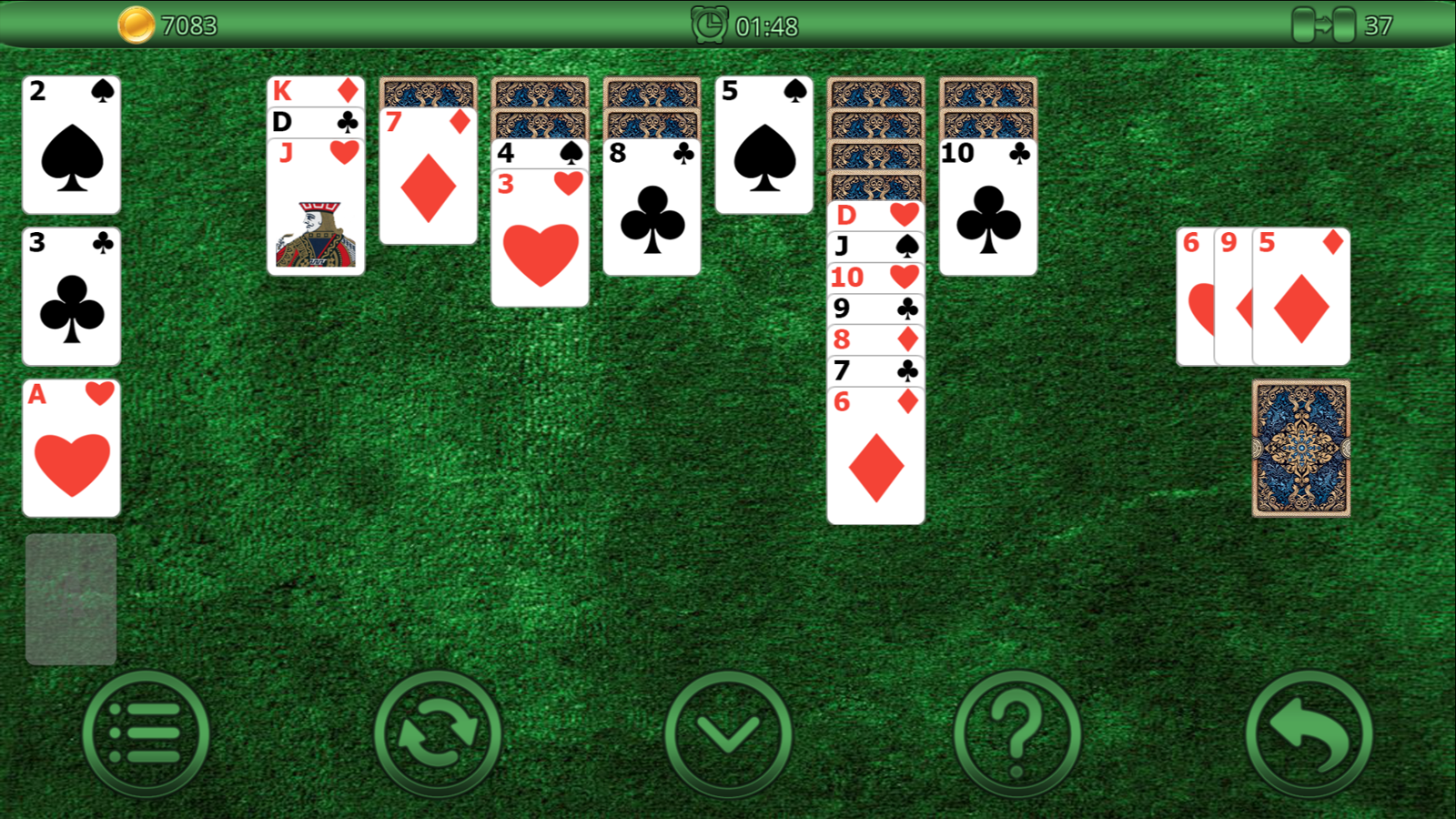 Klondike Solitaire — play online for free on Yandex Games