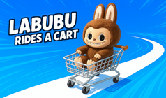 Labubu Rides a Cart