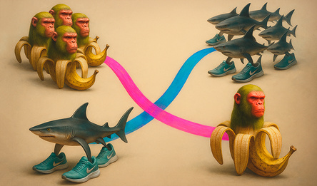 Tralalero Tralala Chimpansini Bananini Draw a Path