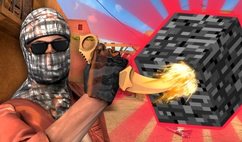 Break Bedrock with Standoff 2 weapons - Sandbox!