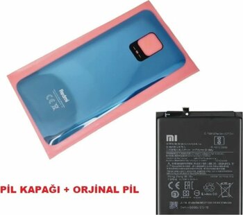 tkgz Xiaomi Redmi Note 9 Pro Arka Kapak Batarya Kapağı Pil (CAM) Gri