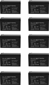 Blue Battery 10 Adet 12v 7ah- Bakımsız Kuru Akü TEMMUZ 2025 12 Volt 7 Amper