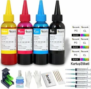 Ecoink HP 302 Uyumlu 4x100 ml Kartuş Dolum Seti