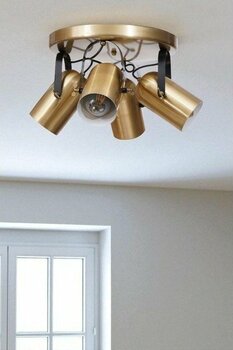 London 4 Lü Tepsili Eskitme Plafonyer Avize - Renkli