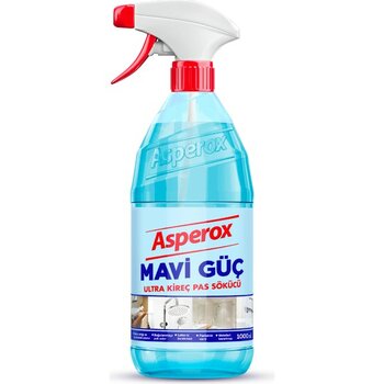 Asperox Mavi Güç Ultra Kireç ve Pas Sökücü 1000 ml Etkili Temizlik Ürünü Türkiye Menşeli - 1 lt