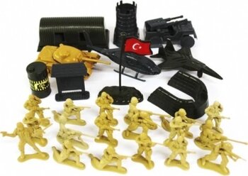 Kette Ket-225 Oyuncak Pvc Asker Seti Çok Parçalı Mini Figürler