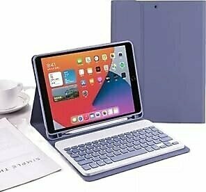 Fogy Ipad Air 11 6/5/4 Nesil M1/m2 2024 Çipli ile Uyumlu Bluetooth Türkçe Q Klavyeli Kılıfı Tablet Değildir), Lavender