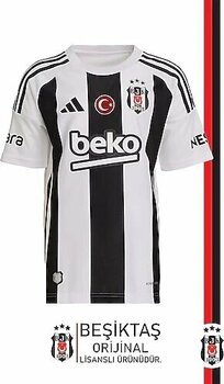 Beşiktaş Orijinal Lisanslı 24-25 Çubuklu Siyah-Beyaz Forma