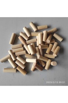 Marangozi Yuvarlak Dekoratif Ahşap Çubuklar 100 adet