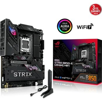 Asus Rog Strıx B850-E Gamıng Wıfı 4xddr5 Dp/hdmı/type-C 5xm.2 Am5 Anakart