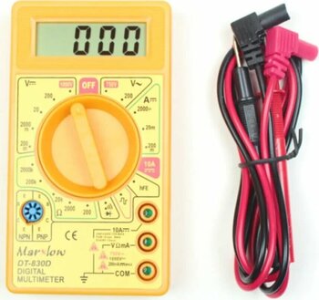Marxlow Dijital Multimetre Avometre Sarı Ölçü Aleti Dt-830d