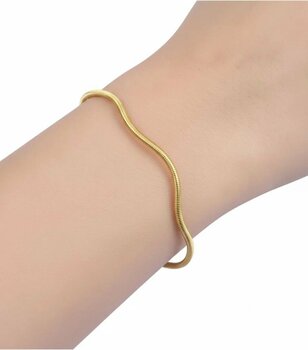 kuyumcu nurettin 10 (GRAM) Düz Dalgalı Ajda Bilezik 22 Ayar Altın