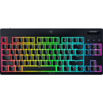 Razer Blackwidow V4 Tenkeyless Hyperspeed ​​düşük Profil - Kablosuz Çalışırken Değiştirilebilir Oyun Klavyesi (Hyperspeed ​​kablosuz ve Bt - Siyah