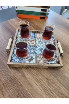 bluecape Esperanza 26x26cm Doğal Masif Seramik Sunum Tepsisi