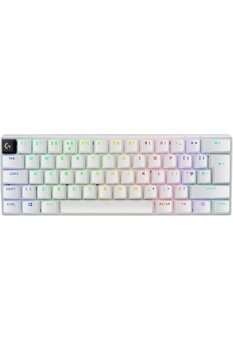 logitech G PRO X 60 LIGHTSPEED Kablosuz Oyun Klavyesi, TKL 60% GX Optik Dokunsal Anahtarlar Beyaz