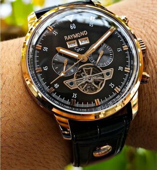 Raymond Star Seri Otomatik Erkek Kol Saati Rose Gold