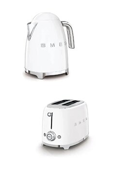Smeg Klf03wheu Kettle ve Tsf01wheu 2x1 Beyaz Ekmek Kızartma Makinesi Seti