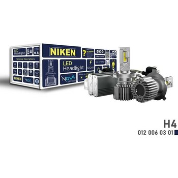 Yüksek Parlaklık H4 LED Xenon Far Ampulü, 12000 Lümen, Güçlü Aydınlatma - Antrasit