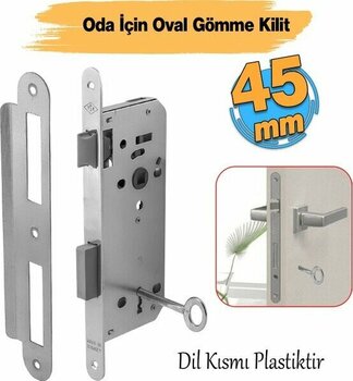 Anahtarlı Oda Kapı Pvc Kapı Ahşap Kapı Wc Banyo Gömme Kilit Gövde Kilidi Silindirsiz Barelsiz 45 mm