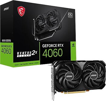 MSI RTX 4060 Ventus 2X Black 8G OC 128 Bit GDDR6 8 GB Ekran Kartı
