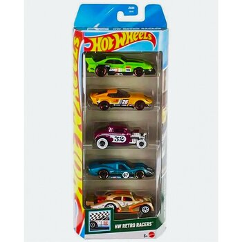 Mattel Hot Wheels Beşli Araba Seti Hw Retro Racers JBJ86