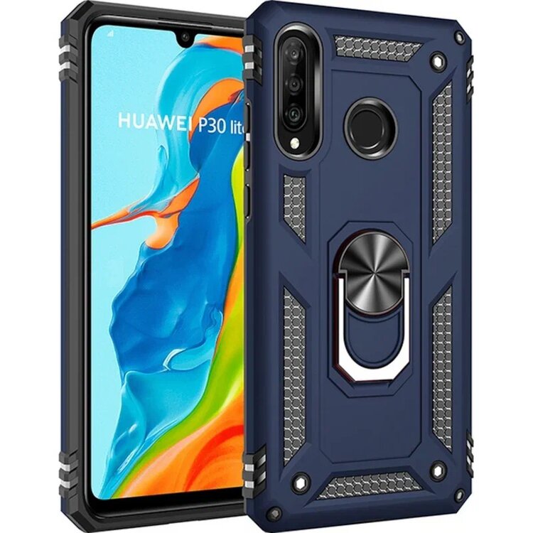 Huawei Mavi P30 Lite / Nova 4e / P30 Lite New Edition TPU + PC Telefon Kılıfı
