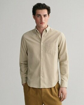 Gant Erkek Bej Regular Fit Düğmeli Yaka Gömlek 3230228.34 - 2XL - 34-Bej