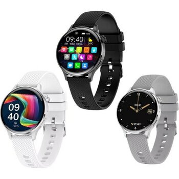 Teknoşık Gt3 Mini Bayan Akıllı Saat Yuvarlak Ekran Akıllı Saat - Gümüş