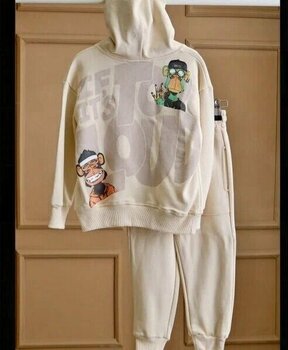 Erkek 3 Iplik Krem 5–6 Yaş Eşofman Takımı