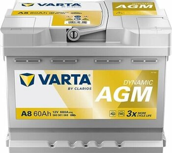 Varta A8 12v 60ah 680a Dynamic Start Stop Agm Akü Üretim Tarihi:2025 İade Yok