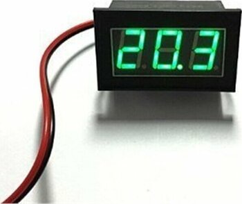 Robodünya-0.56" 0-30v 3 Kablolu Dc Yeşil Voltmetre