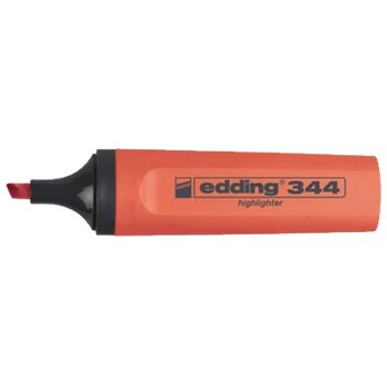 Edding E-344 Fosforlu Kalem Kırmızı 10 Lu Ed34402 (1 Paket 10 Adet)