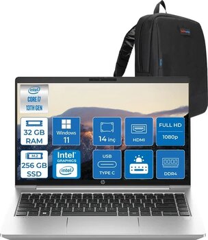 Hp Probook 440 G10 Intel Core I7 1355U 32Gb 256Gb Ssd Iris® Xe Graphics Windows 11 Home 14" Ips Fullhd (1920X1080) 250Nıts Taşınabilir Bilgisayar 968L9eth16 + Zetta Çanta