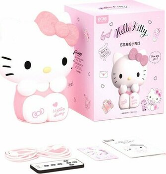 Grains Sanrio Hello Kitty Gece Lambası Pat Işık Kt Kedi Silikon Komodin Atmosfer Doğum Günü si Kızlar (Yurt Dışından) - Açık Pembe