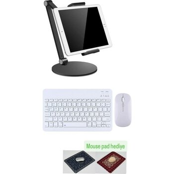 Gtx Jaculus 10.4'' Uyumlu Stand Ayarlanabilir Klavye Mouse Set - Beyaz