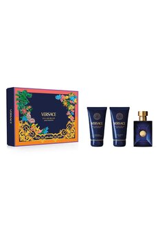 Versace Dylan Blue EDT 50 ml Parfüm + Duş Jeli 50 ml + Traş Sonrası Losyonu 50 ml - Erkek Parfüm Seti