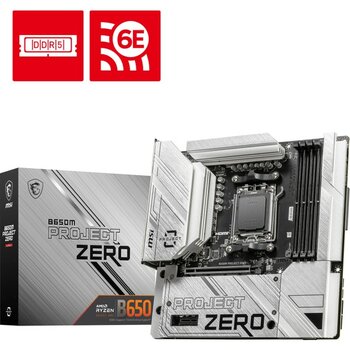 Msı B650M Project Zero Am5 Ddr5 7600(OC) HDMI Dp M.2 Usb3.2 Wıfı 6e Matx