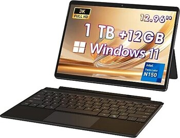 Chuwi HI10 Max 3K İntel N150CPU 1TB Depolama 12GB Ram WIN11PRO 2 In1 13'' Tablet Pc+Klavye+Kalem+Mouse+Türkçe Klavye Sticker