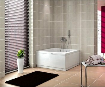 Shower 90x90 Mına Kare Mini Küvet