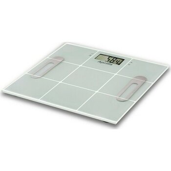 Aprilla Vücut Yağ Ölçer Dijital Cam Baskül Yağ Analizi Banyo Baskülü - Gri