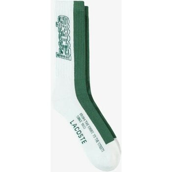 Lacoste Unisex Uzun Baskılı Yeşil Çorap - 44 - 46 - Yeşil - Beyaz